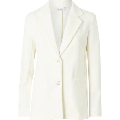 Weiße Blazer aus weichem Jersey Milano Stitch , Damen, Größe: XS - Max Mara - Modalova