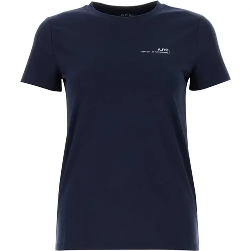 Navy Blaues Baumwoll T-Shirt A.p.c - A.p.c. - Modalova