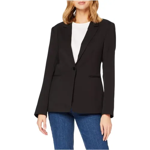 Schwarzer Blazer für Smarten Look , Damen, Größe: XL - Ichi - Modalova