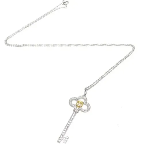 Pre-owned Platinum necklaces , female, Sizes: ONE SIZE - Tiffany & Co. Pre-owned - Modalova