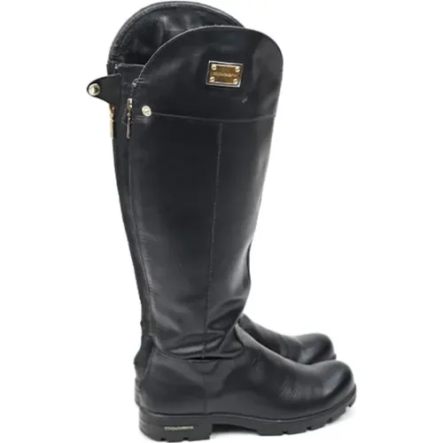 Pre-owned Leather boots , female, Sizes: 5 UK - Dolce & Gabbana Pre-owned - Modalova