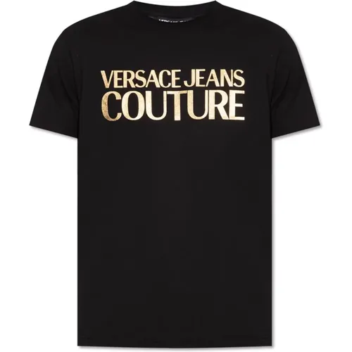 T-Shirt mit Logo , Herren, Größe: S - Versace Jeans Couture - Modalova