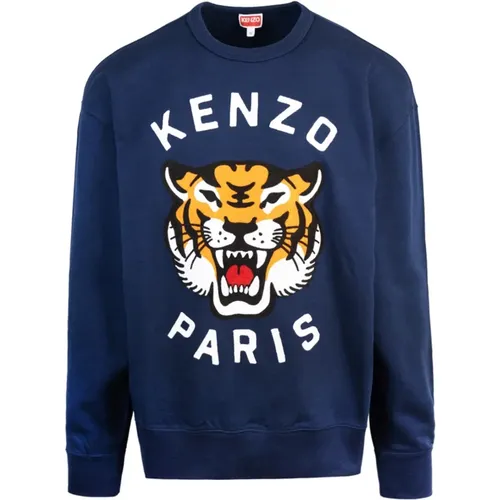 Lucky Tiger Sweater , male, Sizes: S, M, L - Kenzo - Modalova