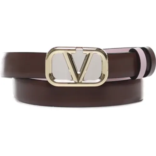 Reversible Gold VLogo Buckle Belt , female, Sizes: 75 CM, 85 CM, 80 CM - Valentino Garavani - Modalova