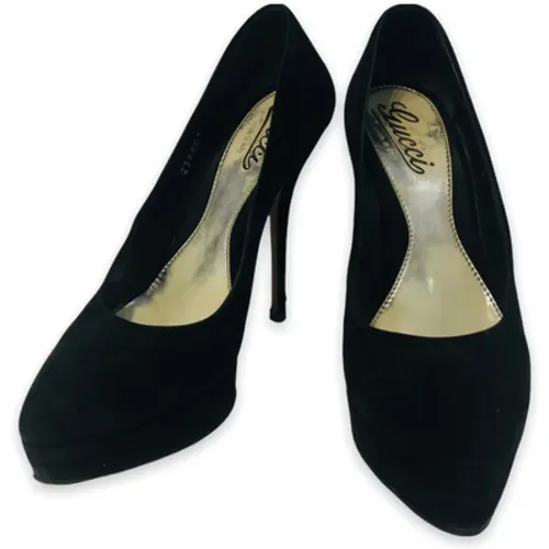 Gucci Suede Stiletto Pumps , female, Sizes: 3 UK - Gucci Vintage - Modalova