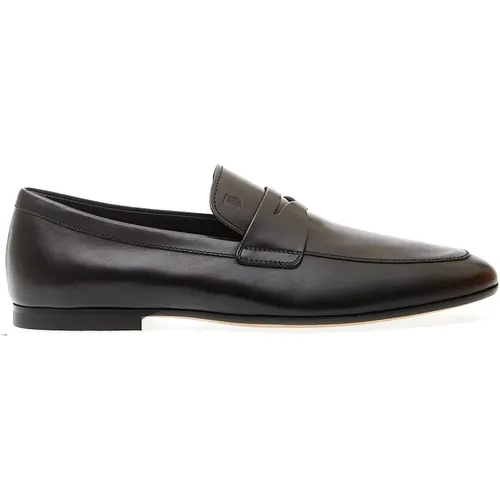 Schwarze Leder Loafer Schuhe , Herren, Größe: 40 EU - TOD'S - Modalova