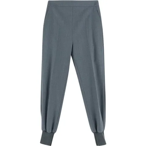 Wollflanell Jogger Hose , Damen, Größe: M - Stella Mccartney - Modalova