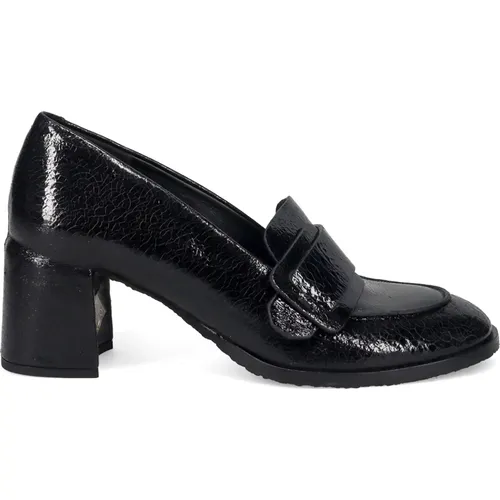 Patent Loafers with Block Heel , female, Sizes: 7 UK, 4 1/2 UK, 3 UK, 6 UK - DEL Carlo - Modalova