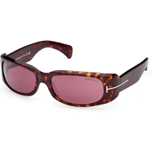 Corey Sunglasses in Dark Havana/Bordeaux - Tom Ford - Modalova