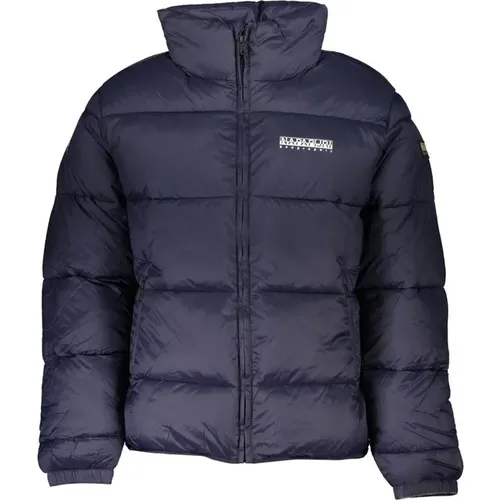 Umweltfreundliche blaue Jacke mit schmalem Design , Herren, Größe: 2XL - Napapijri - Modalova