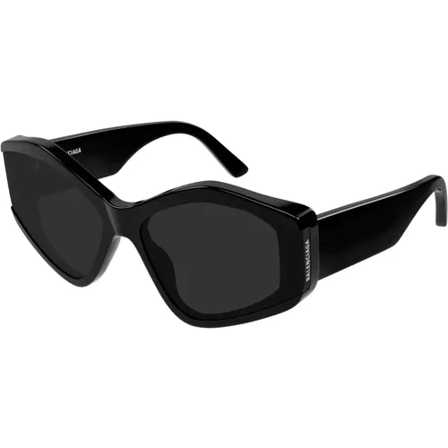 Schwarze/Dunkelgraue Sonnenbrille,Stylische Sonnenbrille BB0302S,Rot/Graue Sonnenbrille Bb0302S - Balenciaga - Modalova