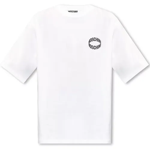 T-Shirt mit Logo , Herren, Größe: L - Moschino - Modalova