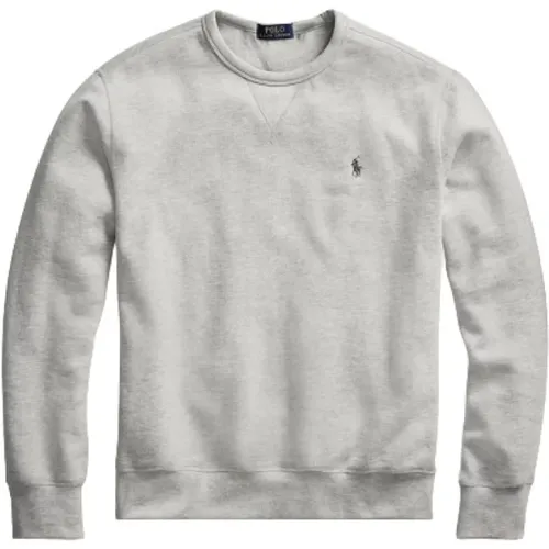 Fleece Sweatshirt with V-Insert and Embroidered Polo Player , male, Sizes: XL, 2XL, L - Polo Ralph Lauren - Modalova