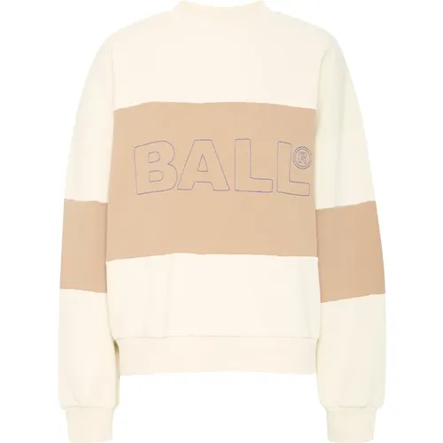 Sommer Chain Crew Neck Sweatshirt Off , Damen, Größe: L - Ball - Modalova