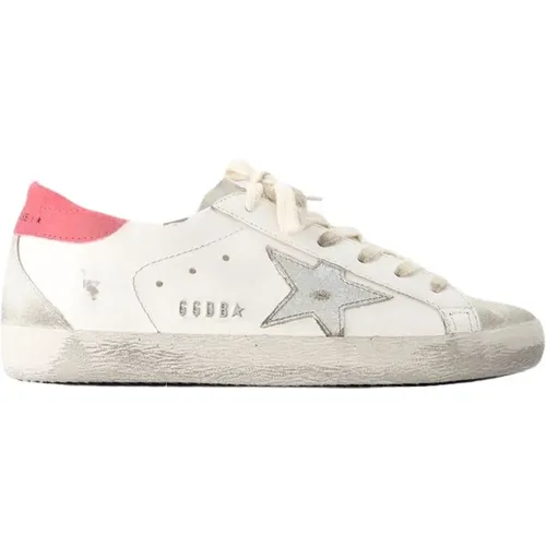 Weiße Lederstern-Sneaker , Damen, Größe: 35 EU - Golden Goose - Modalova