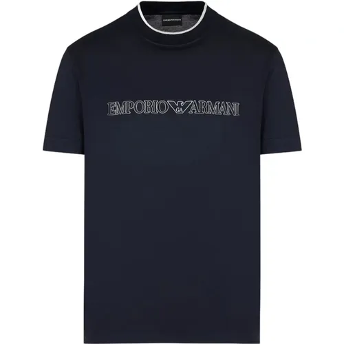 D1Td4-1Juvz Kurzarm Mode T-shirt , Herren, Größe: S - Emporio Armani - Modalova