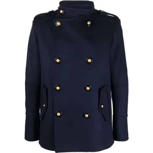 Wool officer peacoat , male, Sizes: XL, 2XL - Balmain - Modalova