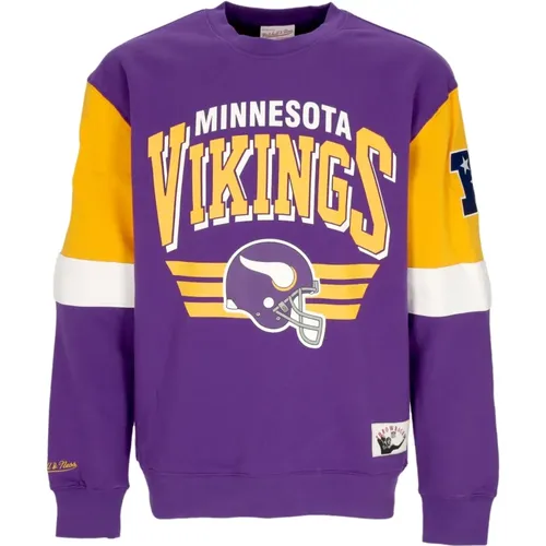 NFL Crew Sweatshirt Original Teamfarben , Herren, Größe: S - Mitchell & Ness - Modalova