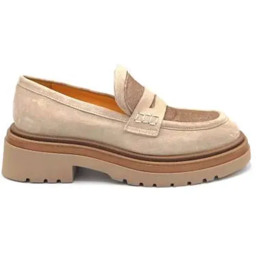 Suede Loafer with Rubber Sole , female, Sizes: 5 UK, 6 UK, 4 UK, 7 UK, 3 UK - Mara Bini - Modalova