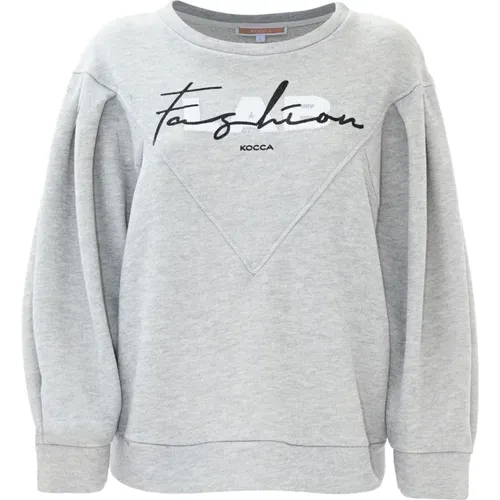 Logo Baumwoll-Sweatshirt , Damen, Größe: L - Kocca - Modalova