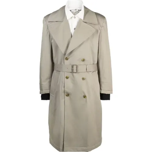 Trench Coats , male, Sizes: L - MM6 Maison Margiela - Modalova