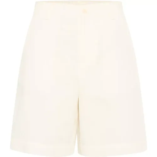 High-Waist-Shorts mit Taschen in Tofu , Damen, Größe: L - Part Two - Modalova