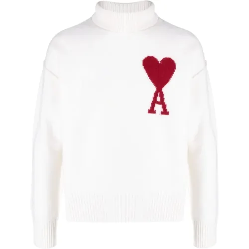 Red adc sweater , female, Sizes: 2XL - Ami Paris - Modalova