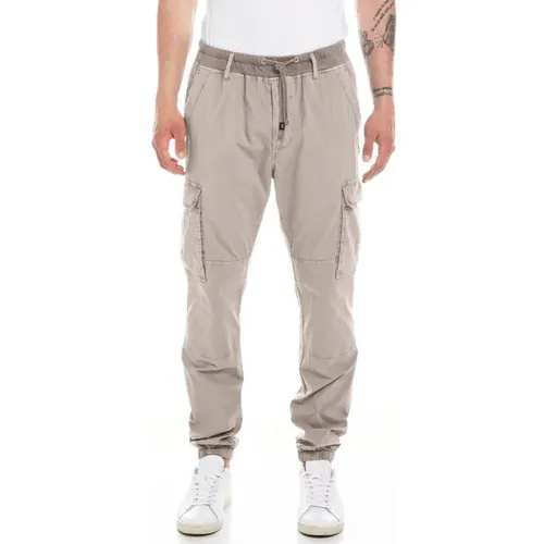 Cargo Pants Regular Fit , male, Sizes: W34 - Replay - Modalova