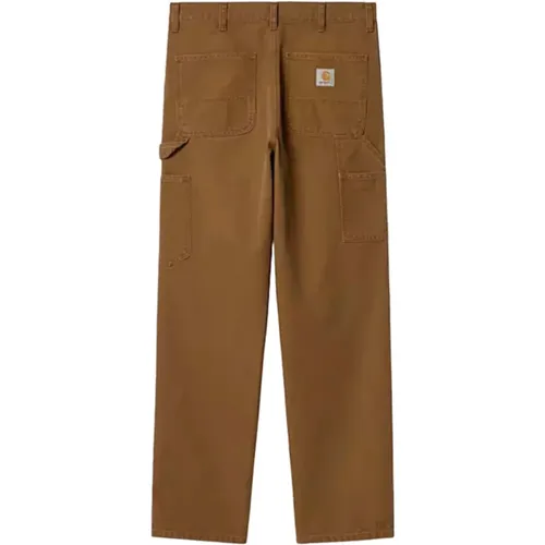 WIP Double Knee PantsDeep Hamilton Aged Canvas , male, Sizes: W32 - Carhartt WIP - Modalova