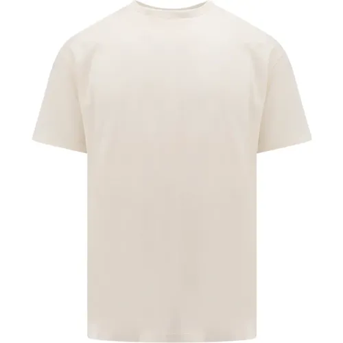 Weißes geripptes T-Shirt, Klassische Passform , Herren, Größe: M - Roberto Collina - Modalova