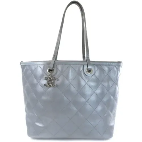 Silver Leather Shopper , female, Sizes: ONE SIZE - Chanel Vintage - Modalova