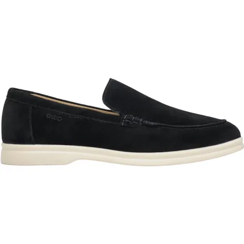 Damen Schwarze Echte Velours Loafers Er00113447 , Damen, Größe: 38 EU - Estro - Modalova