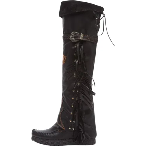 Coleen Wild Void Leather Knee Boots , female, Sizes: 6 UK - El Vaquero - Modalova