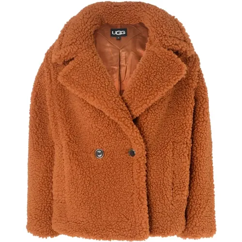 Short Teddy Coat Gertrude Brick , female, Sizes: S, 2XS - Ugg - Modalova