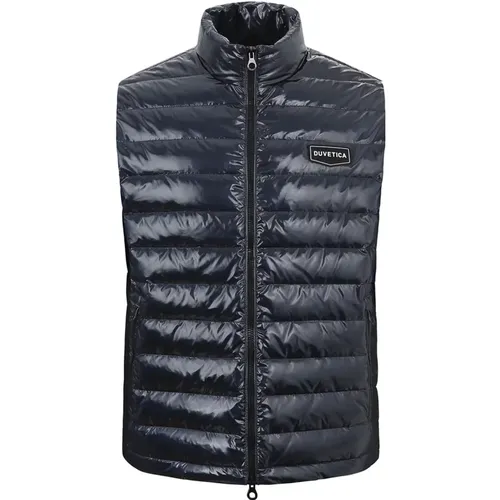 Hellblau High-Neck Down Vest , Herren, Größe: S - duvetica - Modalova