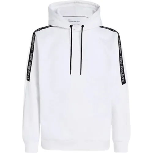 Logo Tape Hoodie Black , male, Sizes: S, 2XS, XS - Calvin Klein - Modalova