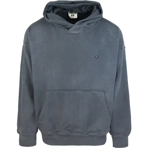 Grey Oversized Hoodie with Pin , male, Sizes: L, XS, M, S - A Paper Kid - Modalova