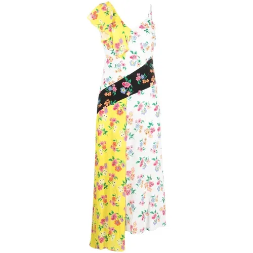 Floral Print Sleeveless Midi Dress , female, Sizes: S, XS, 2XS - Msgm - Modalova