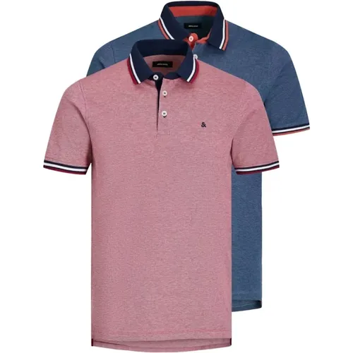 JackJones Polo 2 Pack Poloshirt Jjepaulos Polo Shortsleeve , Herren, Größe: M - jack & jones - Modalova