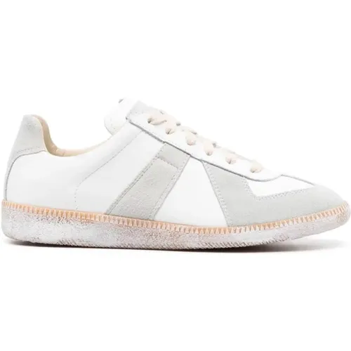 Weiße Panel Low-Top Sneakers , Damen, Größe: 36 EU - Maison Margiela - Modalova