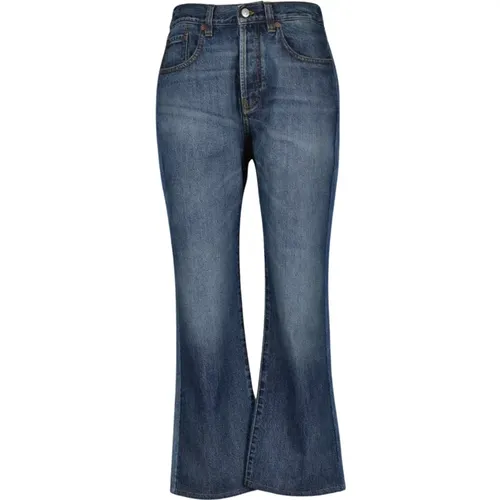 Ausgestellte Jeans in Rohem Blauem Baumwolle - Victoria Beckham - Modalova