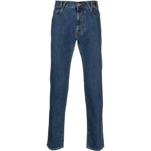 Blaue VW-Print Tapered-Leg Jeans , Herren, Größe: W30 - Vivienne Westwood - Modalova