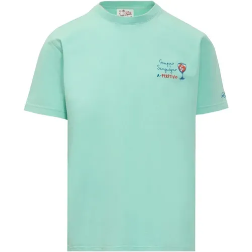 Blaue T-Shirts und Polos Portofino00696F , Herren, Größe: 2XL - MC2 Saint Barth - Modalova