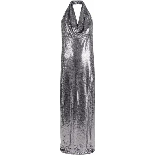 Paillettenverziertes Langes Kleid , Damen, Größe: 2XS - Blanca Vita - Modalova