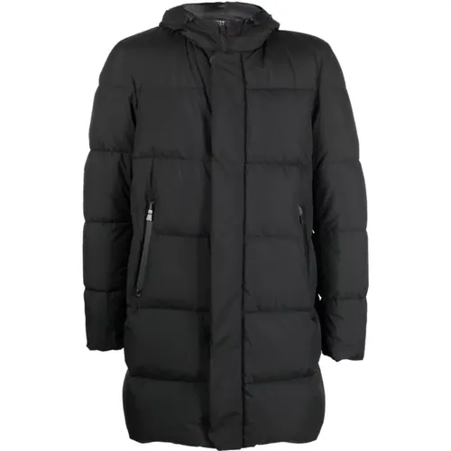 Quilted Puffer Jacket with Hood , male, Sizes: L, M - Herno - Modalova