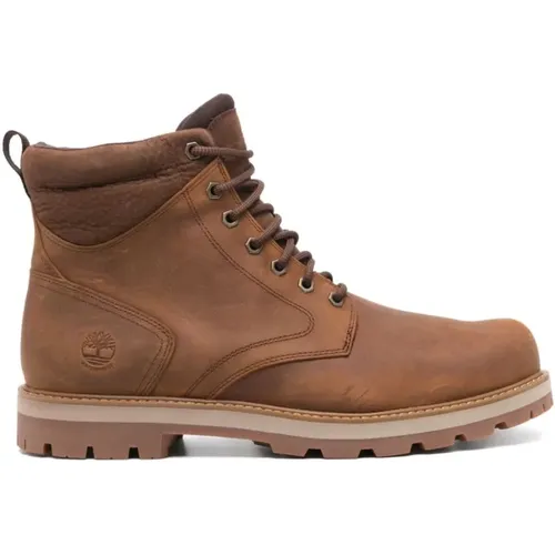 Braune Nubukleder Schnürstiefel , Herren, Größe: 43 EU - Timberland - Modalova