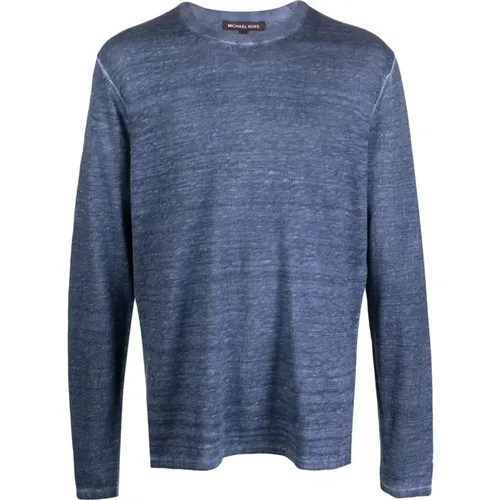 Blauer Leinen Baumwoll Mix Casual Pullover,Brauner Leinen Baumwollmischung Casual Pullover - Michael Kors - Modalova