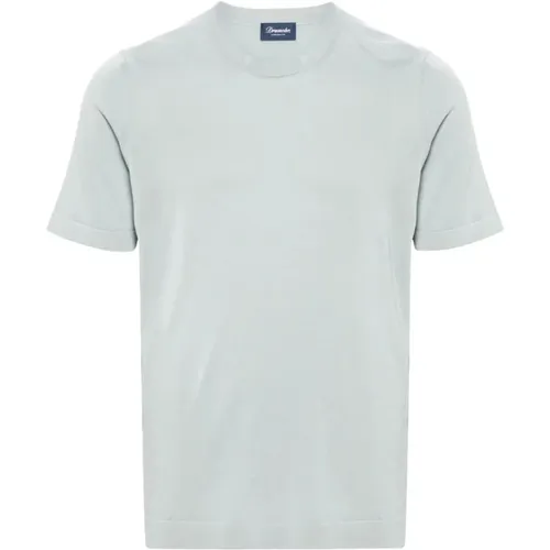Acqua Marina T-Shirt,Blaues Rundhals-T-Shirt,AZZURRO T-Shirt,Rosa T-Shirt,T-SHIRT Frosted - Drumohr - Modalova