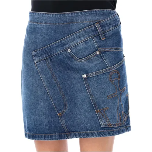 Light Twisted Mini Denim Skirt , female, Sizes: XS - JW Anderson - Modalova