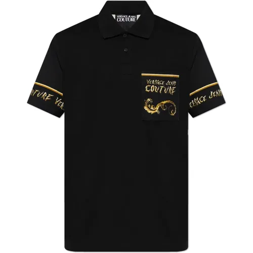 Polo mit Logo , Herren, Größe: L - Versace Jeans Couture - Modalova